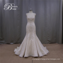 Guangzhou Fangle Sleeveless Mermaid Bridal Dress Lace